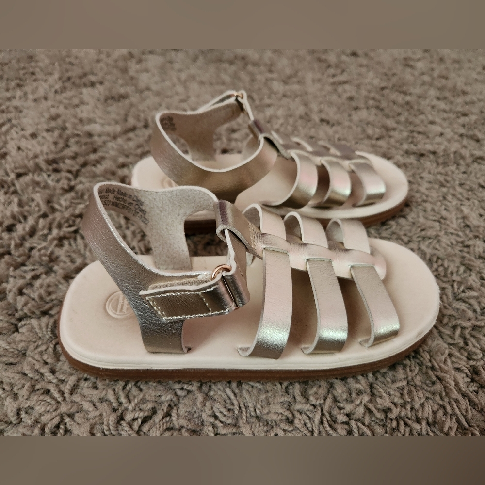 Gold sandals, size 12